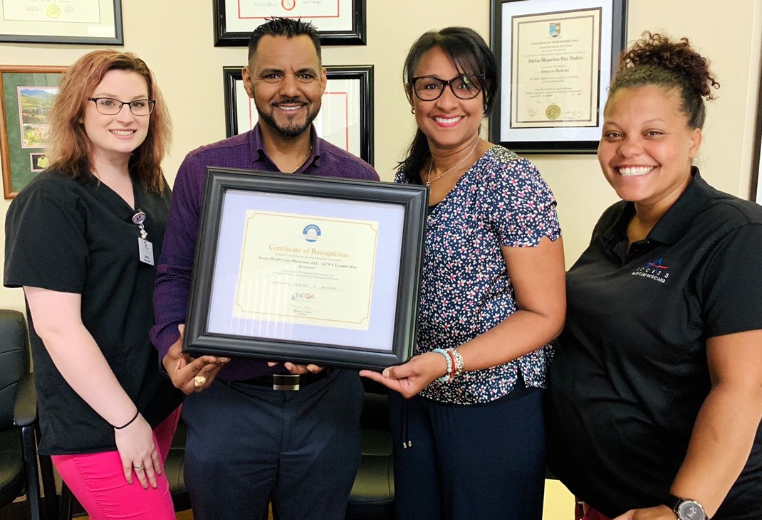 Access Health Care Physicians, LLC’s Jaime Luis Torres, MD, and Odelsa Diaz, MD, and Their Team Receives Renewal of Recognition Status for Their Patient Centered Medical Home (PCMH)