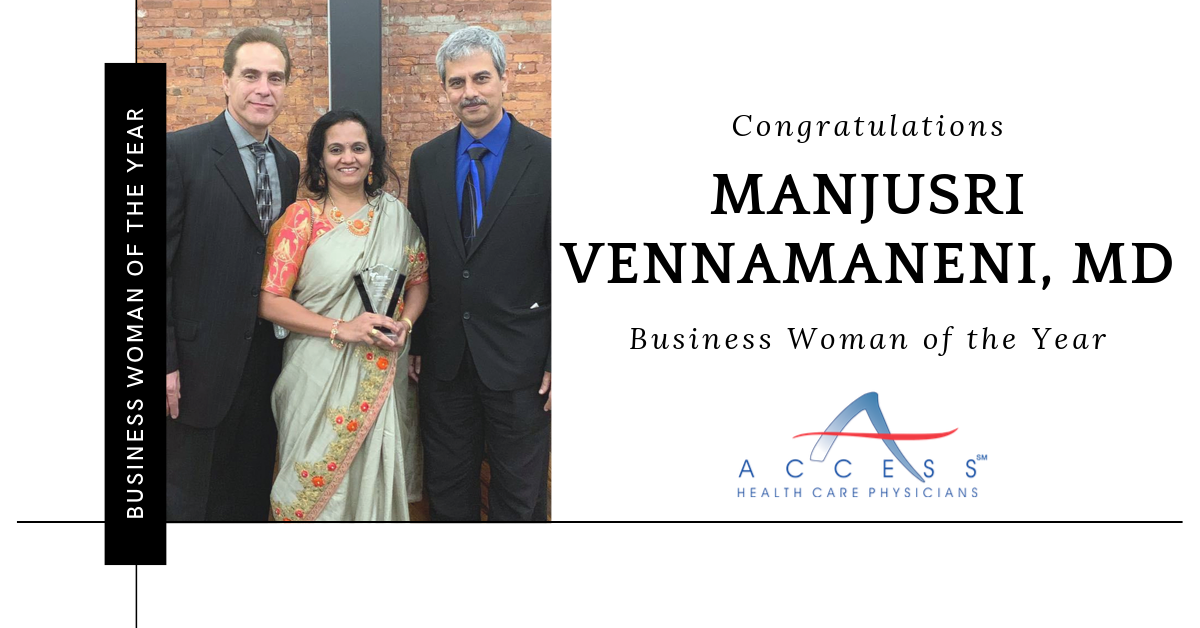 Manjusri Vennamaneni, MD, Receives Businesswoman of the Year Award from the Indo-US Chamber of Commerce