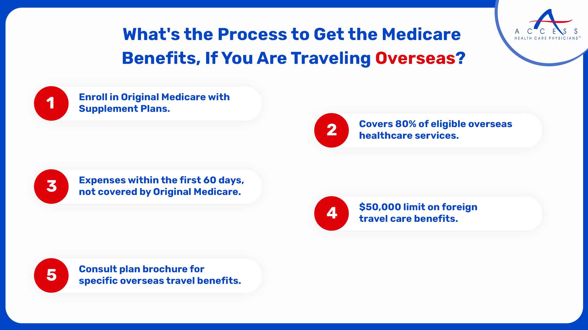 What's the Process to Get the Medicare Benefits, If You Are Traveling Overseas?